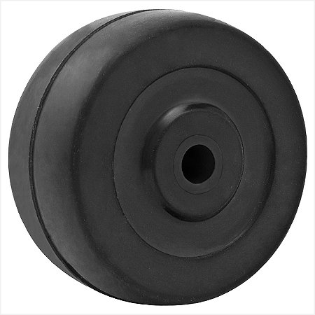 Roda 2" de borracha preta - Vonder