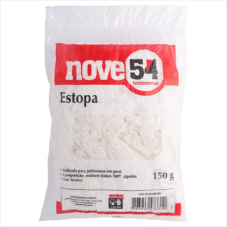 Estopa branca para polimento 150 g - Nove54