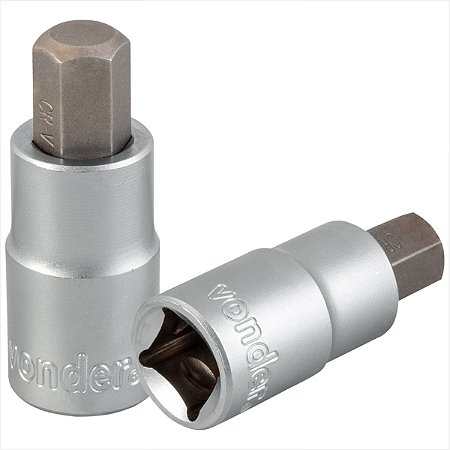 Soquete hexagonal 12 mm encaixe de 1/2" - Vonder