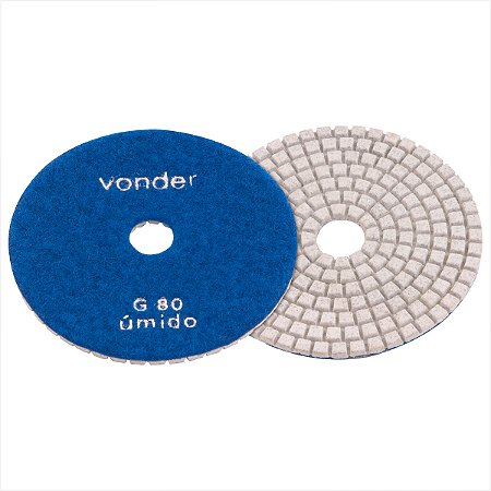Disco de lixa diamantado com costado em pluma 4" grão 80 - Vonder