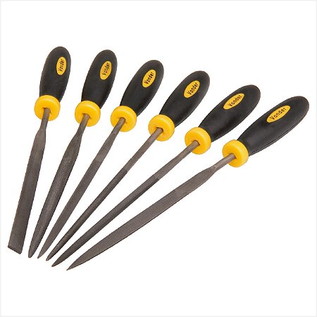 Kit de limas agulha com cabo com 6 peças - Vonder