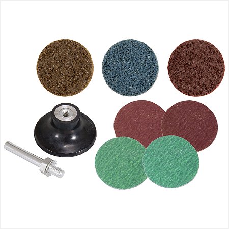 Kit de discos de lixa com esponja abrasiva 50 mm 9 peças - Vonder