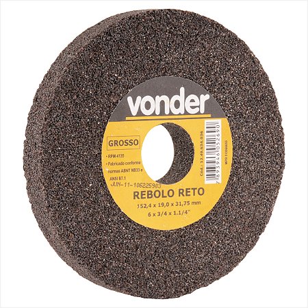 Rebolo reto 6" x 3/4" grosso - Vonder