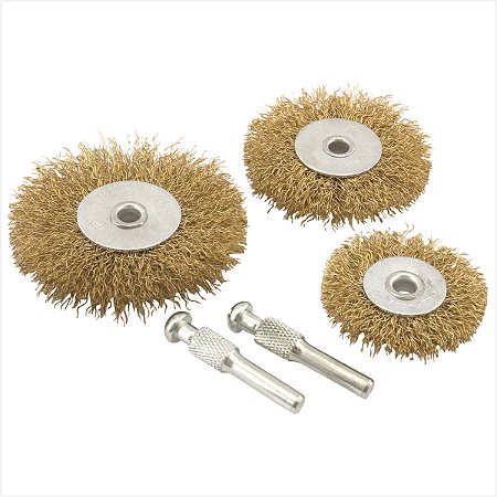 Kit de escovas circulares de aço ondulada e latonada - Vonder