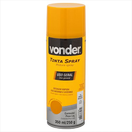 Tinta em spray amarela 350 ml/250 g - Vonder