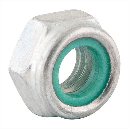 Porca autotravante sextavada 8 mm MA baixa zinada 100 peças - Vonder