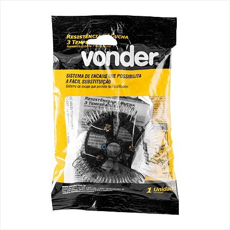 Resistência para ducha 3 temperaturas 4.400 W 127 V branca - Vonder