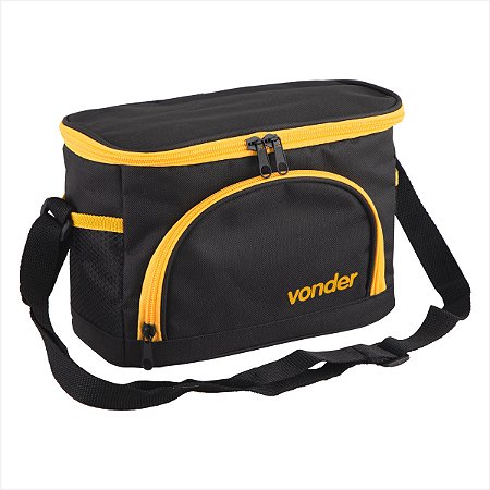 Bolsa térmica 5 litros preta e amarela - Vonder