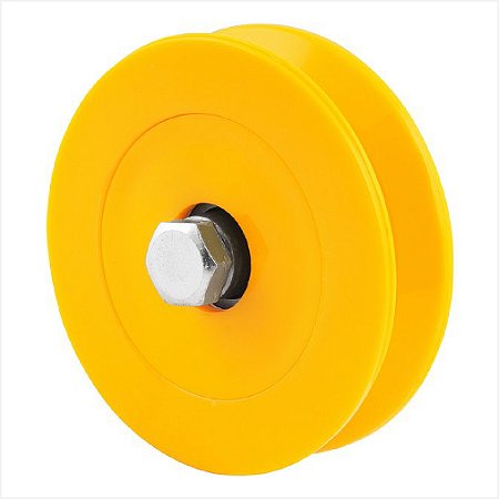 Roldana para portão 4" tipo V em nylon sem caixa - Vonder