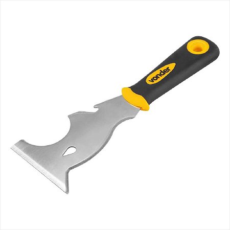 Espátula de aço inox 3" com cabo emborrachado multiuso - Vonder