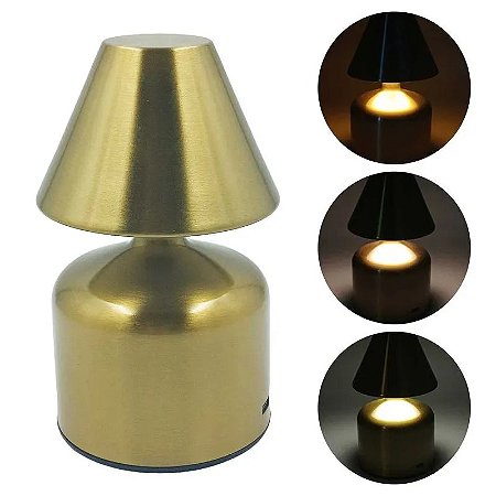 Luminária LED de Mesa em Metal