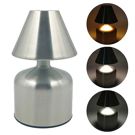 Luminária LED de Mesa em Metal