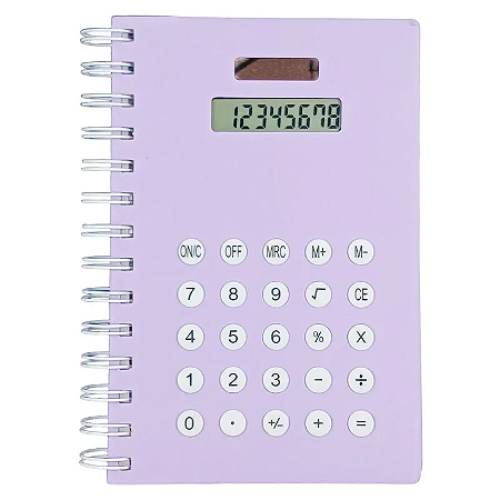 Caderno Espiral Com Calculadora Embutida