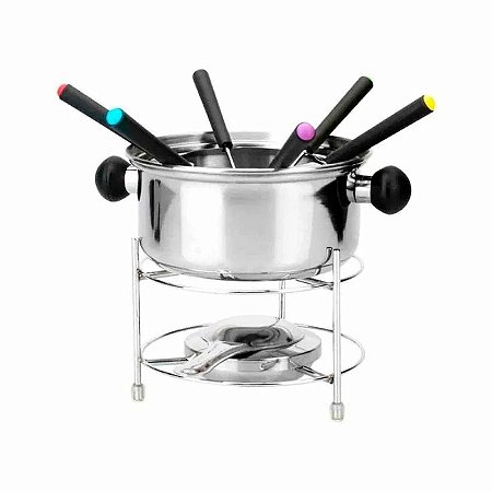 Jogo de Fondue Inox 10 peças