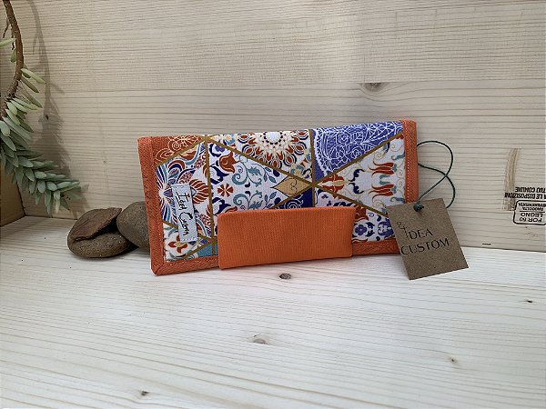 CARTEIRA MEL - MOZAICO LARANJA