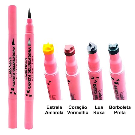 Caneta Delineadora Carimbo Simbolos Coloridos