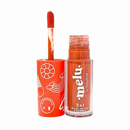 Blush, Batom e Sombra 3x1 Melu Honey