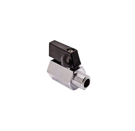 ST10113-12 Mini registro esfera macho X fêmea Rosca G 1/2" BSP reforçada em latão passagem reduzida