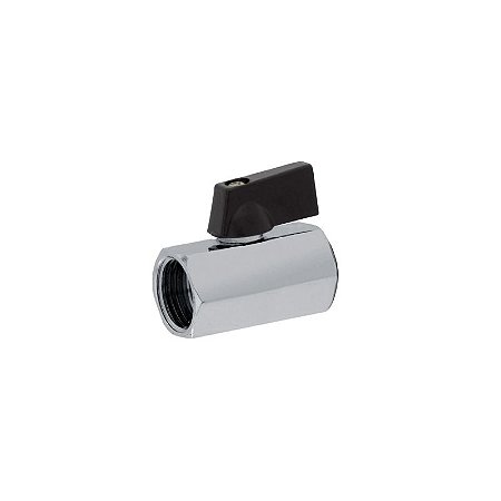 ST10108-14 Mini registro esfera fêmea X fêmea Rosca G 3/8" BSP reforçada em latão passagem reduzida