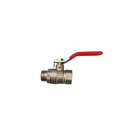 ST10105-12 Registro esfera macho X fêmea Rosca G 1/2" BSP em latão passagem plena