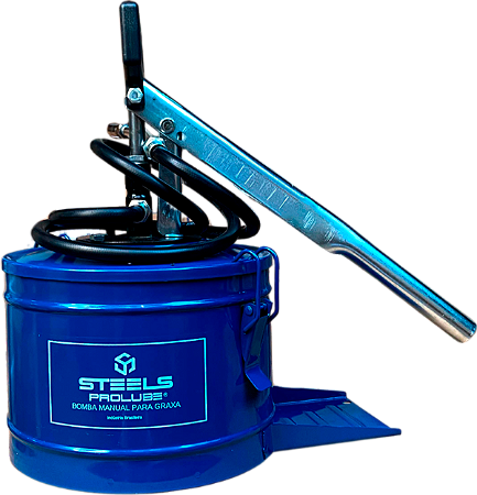 ST10210 Bomba manual para graxa 4KG com compactador azul 7500 PSI - Alta potência