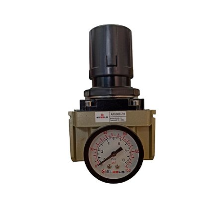 ST 10099-1 Regulador de pressão robusto 1" 8000 L/MIN com manômetro - LINHA INDUSTRIAL