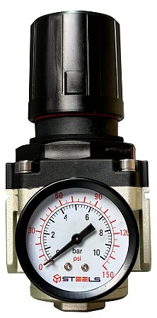 ST10012-12 Regulador de pressão robusto 1/2" 6000 L/MIN com manômetro