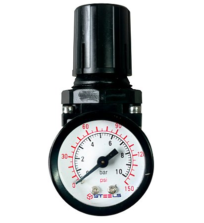 ST10011-14 Regulador de pressão robusto 1/4" 550 L/MIN com manômetro