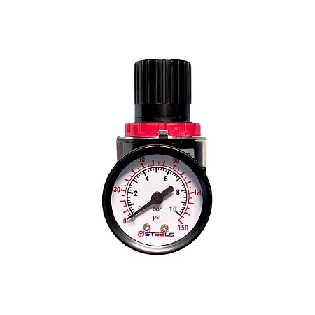 ST10064-14 Regulador de pressão 1/4" 1200L/MIN com manômetro