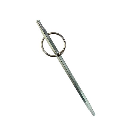ST10293-TR04 Saca Válvula Longo dois lados com argola - Cromada