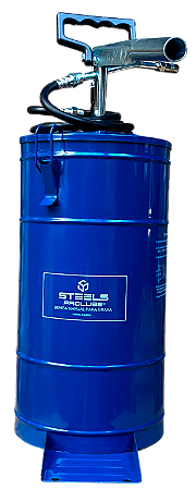 ST10059 Bomba manual para graxa 14kg com compactador azul 7500 PSI - Alta potência