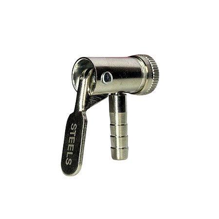 ST10303-263 Bico inflador orelha em Metal sem retenção de ar - espigão (8mm) 1/4" Steels