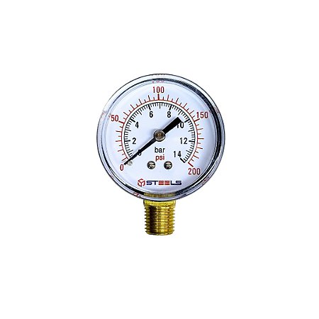 ST10336-14N Manômetro 52mm 1/4" NPT 200 PSI saída vertical