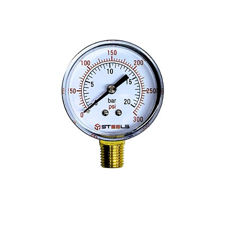 ST10337-14N Manômetro 52mm 1/4" NPT 300 PSI saída vertical