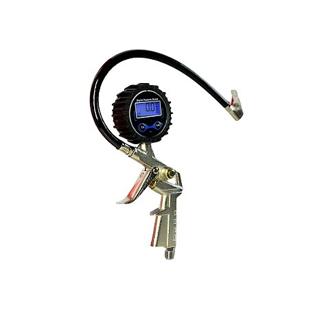 ST10340-DIG Calibrador Digital 220 PSI Entr 1/4" BSP com Mangueira e Bico Presilha