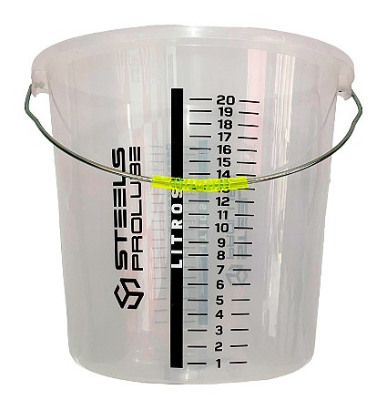 ST10395-20L Balde graduado transparente 20L em polietileno transparente