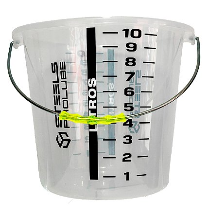 ST10396-10L Balde graduado transparente 10L em polietileno transparente