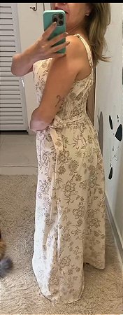 Vestido Estampado Delicado   longo