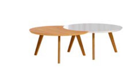 60233 CONJ MESA CENTRO(2PCS) OFF WHITE(G)/ NATURE(P)