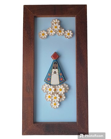 Quadro nossa senhora Aparecida azul