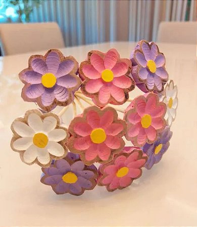 Buquê branco, rosa e lilás