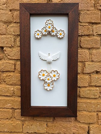 Quadro divino espírito santo rústico