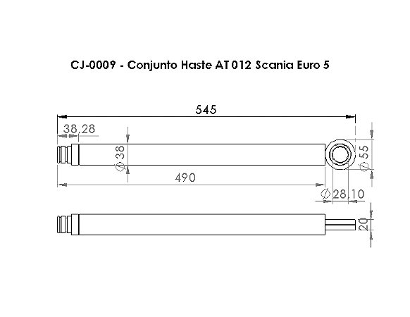 CONJUNTO HASTE AT 012 SCANIA EURO 5 (REF 1848921)