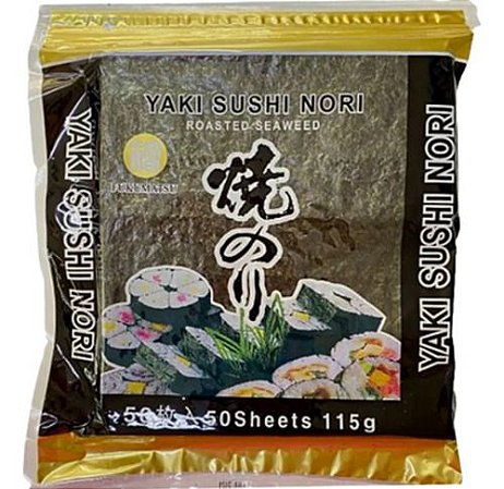 Alga Marinha Fukumatsu Yaki Sushi Nori Gold Dourada 50fls