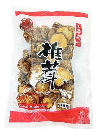 Cogumelo Shitake Importado Inteiro Desidratado Fuzhou - 100g