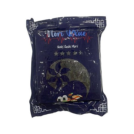 Alga Yaki Sushi Nori Blue Pacote De 140g Com 50 Folhas