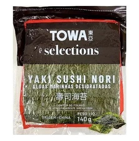 Alga Marinha Nori Towa Pacote De 140g Com 50 Folhas