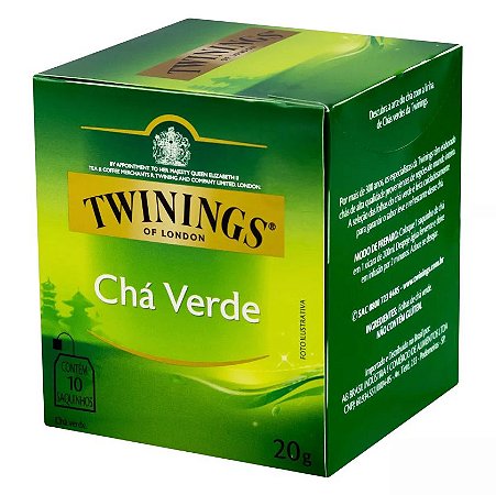 Cha Twinings 20G DP com 10 saches Verde