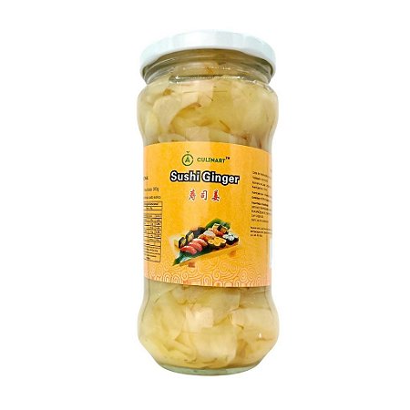 Gengibre Tradicional Fatiado 370g / 210g  Pote de Vidro