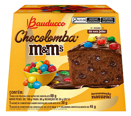 Colomba Mini Chocolomba Pascal Mms E Gotas De Chocolate Bauducco 80g